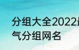 分组大全2022最新版的 高冷二字霸气分组网名