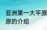 亚洲第一大平原是哪个 亚洲第一大平原的介绍