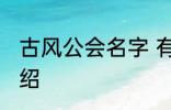 古风公会名字 有关古风的公会名字介绍